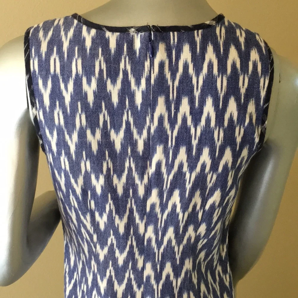 J. Crew sleeveless cotton Ikat shift dress